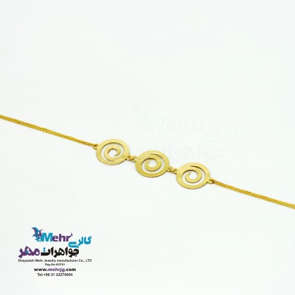 دستبند طلا - طرح مهره‌ی مار-SB0089